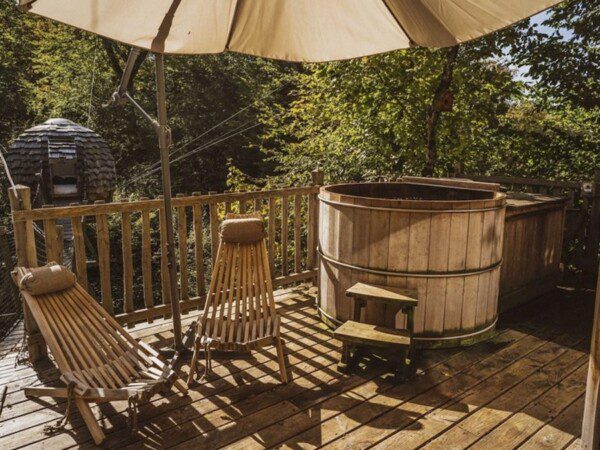 boomhut hottub frankrijk